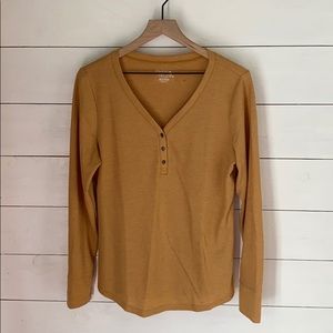 Mustard yellow Henley top, never worn